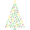 Music Christmas- Christmas tree notes