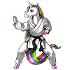 Einhorn Mädchen Karate