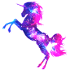 Unicorn stars, galaxy, space, horse, fantasy