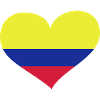 Kolumbien Herz; Heart Colombia