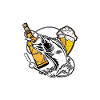 Biertrinker mit Angelproblem