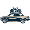 Auto mit Fahrrad Reise