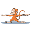 Affe Yoga Krieger 2 Pose