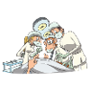 Krankenschwester Pfleger Operation Team Ärzte