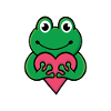 Heartfelt Frog Embrace