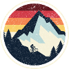 Sunset Peak MTB Silhouette