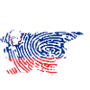 Slovenia Flag Fingerprint Outline