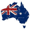Australia Map Flag - Australien