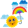 Sun & Rainbow Umbrella