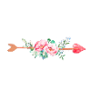 Arrow flowers heart