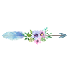 Feder Blumen Pfeil