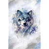Wolf im Schneesturm grey Version