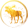 gemaltes Elchlogo