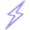 Neon Lightning Bolt