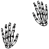 skeleton hands