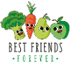 Best friends say vegetables fruit