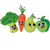 Gemüse Obst Comic