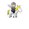 Petit chevalier à cheval