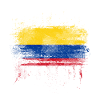 Colombia Strong Distressed Graffiti Flag
