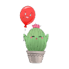 Kaktus mit Ballon