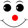 Red nose snowman head