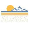 alaska mountains retro gift