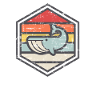 Retro Badge Whale Light