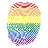 lgbt rights rainbow finger print