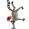 Singe lémurien singe drôle Noël