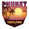 Phuket Design mit Palmen und Sonne / Geschenk
