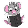 Leseratte, Buch, Maus