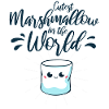 Marshmallow Süßigkeit süß Spruch Kinder