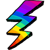 Bunter Blitz. Regenbogen