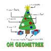 Géométrie, prof, math, noël