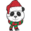 Christmas Panda Christmas Panda Face