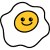 Happy breakfast egg