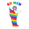 Gay Pride Rainbow Gay Jesus Ah man