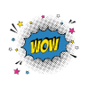 comic Wow Retro Pop Art Cartoon Gift