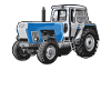 Fremgang traktor blå traktor landmand gave