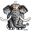 Éléphant avec fleur