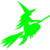 Witch neon green scary