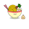 Cute ramen (white font)