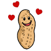Amitié romantique coeur de cacahuète