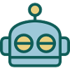 Cartoon Robot Face