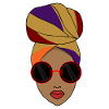 Afro Black Woman Headwear Style
