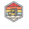 Retro Badge Forklift