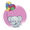 Puzzle ballon bébé éléphant