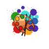 Artist-painter's palette