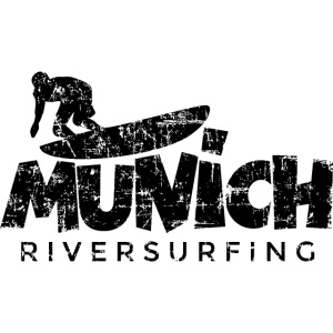 Munich Riversurfing München Surfer Vintage Schwarz