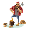 Lumberjack landscape